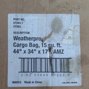 Weatherproof Rooftop 18 Cubic Feet NWT Cargo Bag - Black